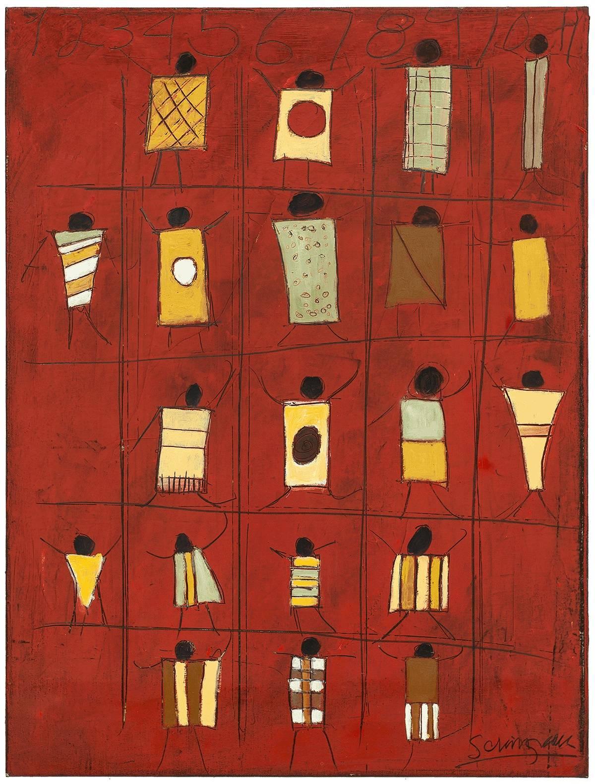 Abstract Painting Mary Scrimgeour - Vingt chiffres