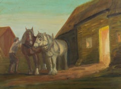 Mary Searle - Early 20th Century Oil, The End of the Day