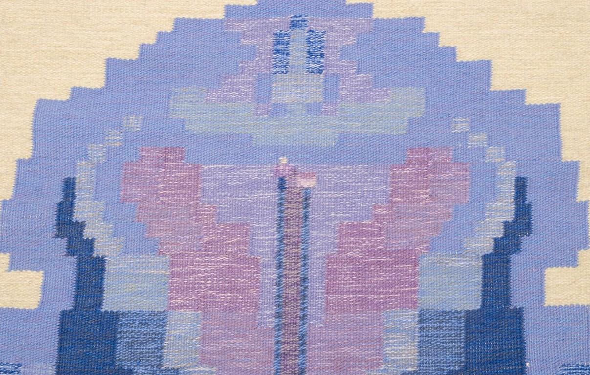 Scandinavo moderno Mary Segerfalk Lexberg, designer tessile svedese. Arazzo di lana unico tessuto a mano in vendita