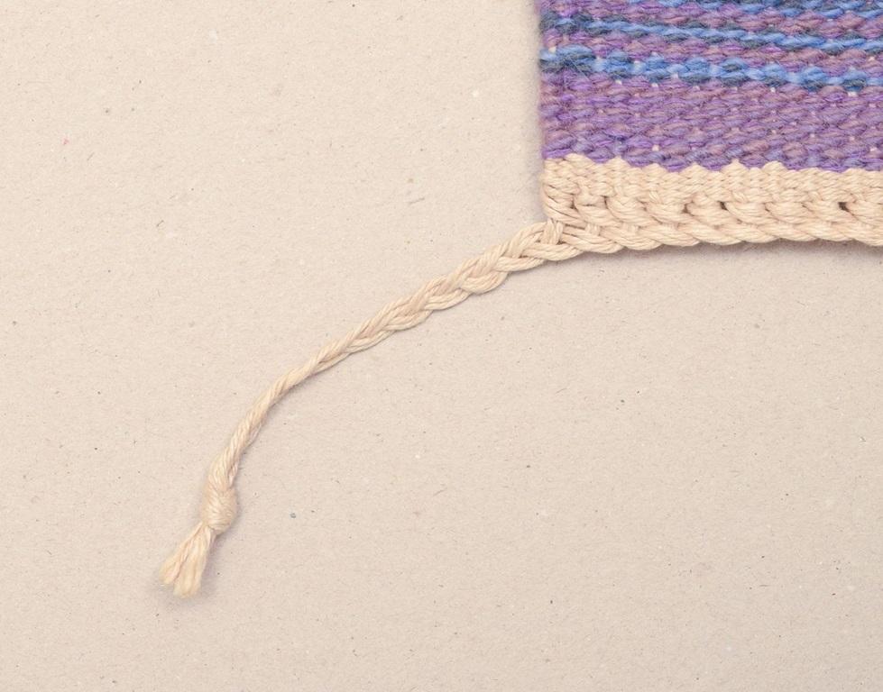 Svedese Mary Segerfalk Lexberg, designer tessile svedese. Arazzo di lana unico tessuto a mano in vendita