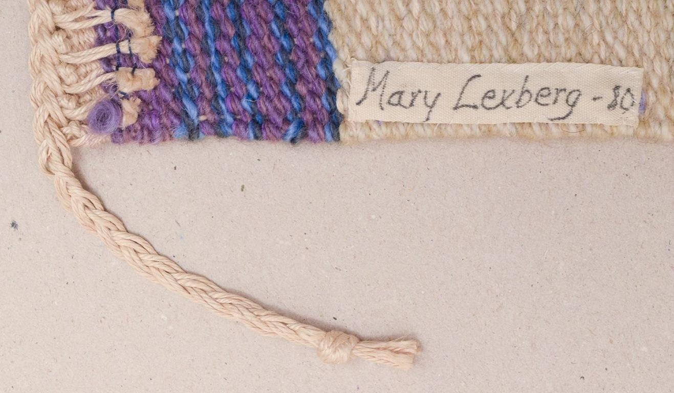 Fine XX secolo Mary Segerfalk Lexberg, designer tessile svedese. Arazzo di lana unico tessuto a mano in vendita