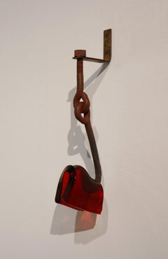 "Double Wall Hang" glass wall sculpture