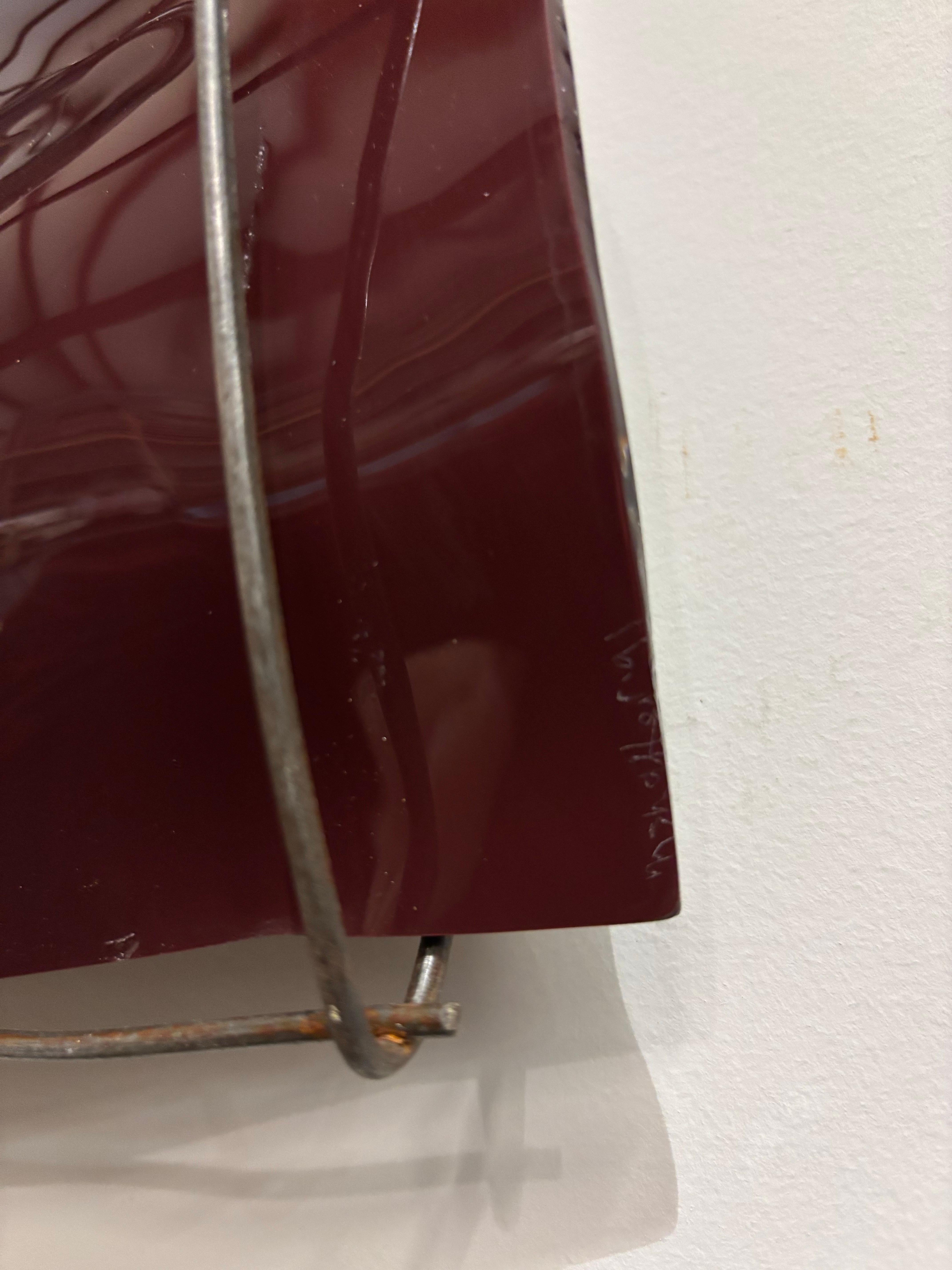Scultura da parete in vetro di Mary Shaffer, 1991 in vendita 1
