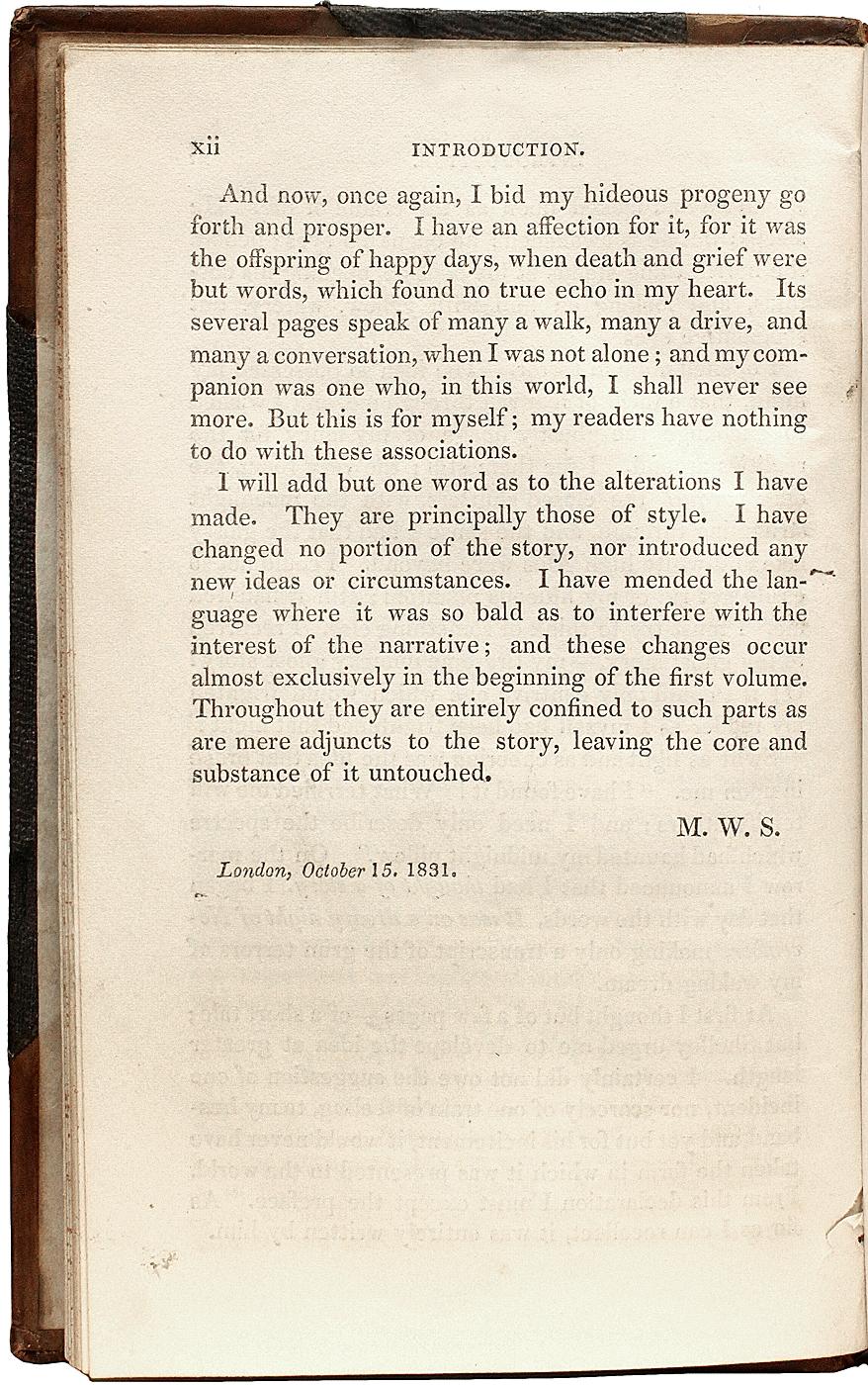mary shelley first book