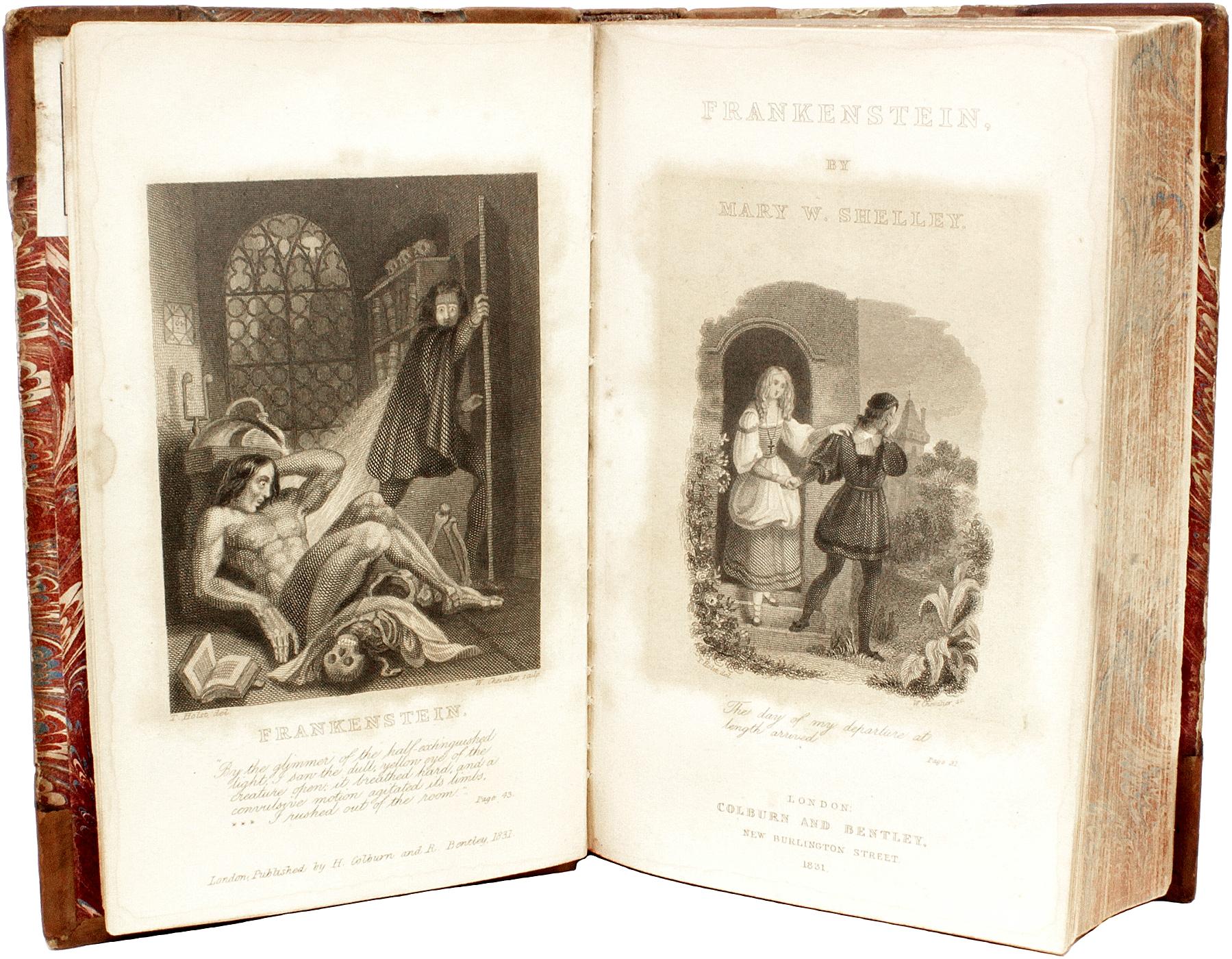 AUTHOR: SHELLEY, Mary. 

TITLE: Frankenstein; or, the Modern Prometheus, Revised, Corrected, and Illustrated with a New Introduction by the Author - BOUND WITH - Edgar Huntly: Or, The Sleep Walker. Volume IX of Bentley's Standard Novels