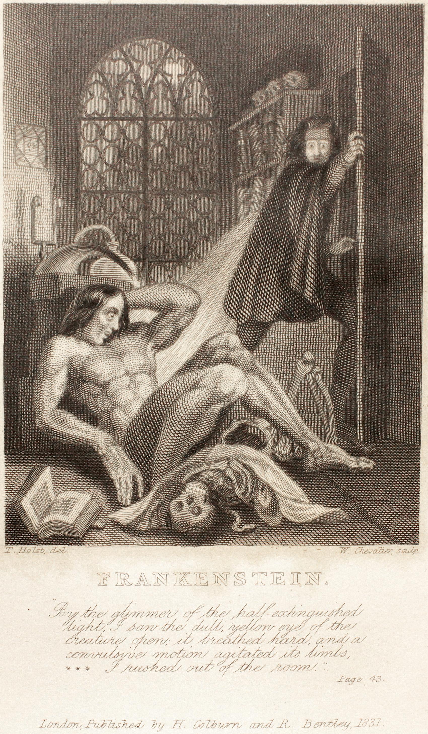 Mary SHELLEY. Frankenstein. 1831 - THIRD AND FIRST ILLUSTRAted EDITION! im Zustand „Gut“ im Angebot in Hillsborough, NJ