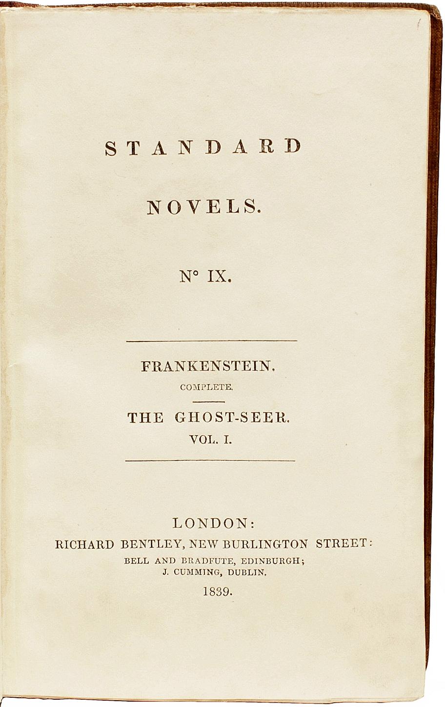 Mary SHELLEY. Frankenstein : Ou le Prométhée moderne. 1839 3E ÉDITION 4E IMPRESSION. en vente 4