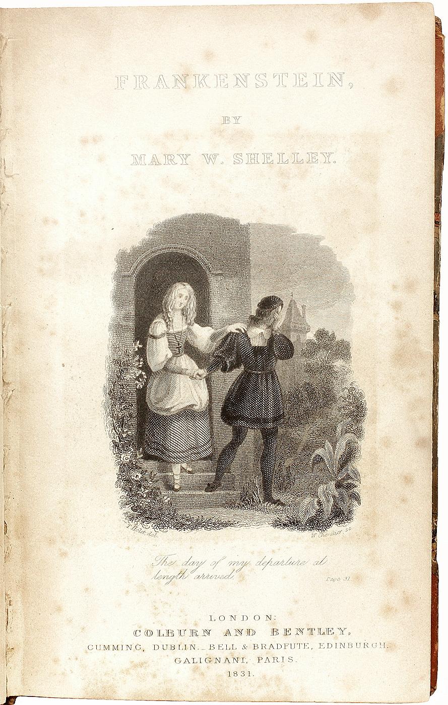 Milieu du XIXe siècle Mary SHELLEY. Frankenstein : Ou le Prométhée moderne. 1839 - 3E ÉDITION 4E IMPRESSION en vente