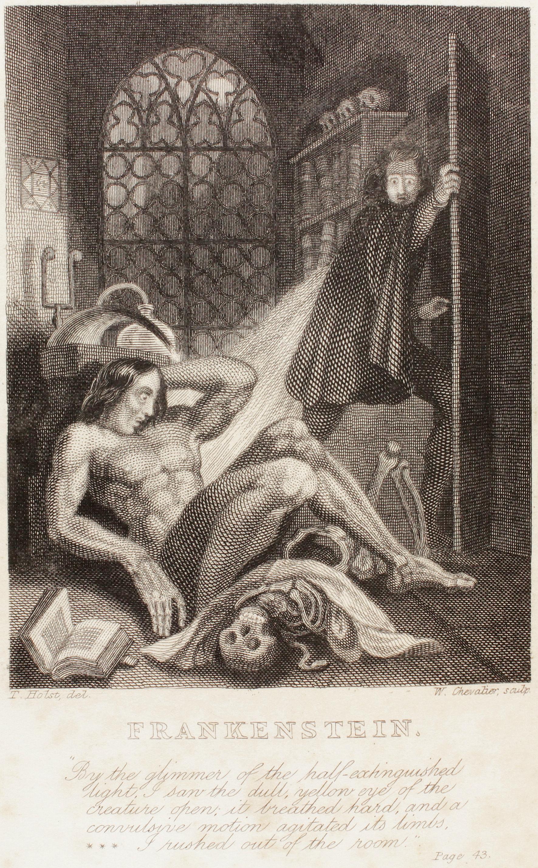 Milieu du XIXe siècle Mary SHELLEY. Frankenstein : Ou le Prométhée moderne. 1839 3E ÉDITION 4E IMPRESSION. en vente