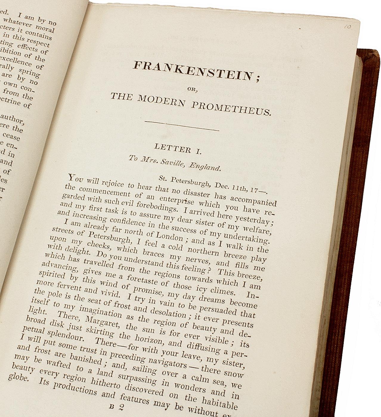 Tissu Mary SHELLEY. Frankenstein : Ou le Prométhée moderne. 1839 3E ÉDITION 4E IMPRESSION. en vente