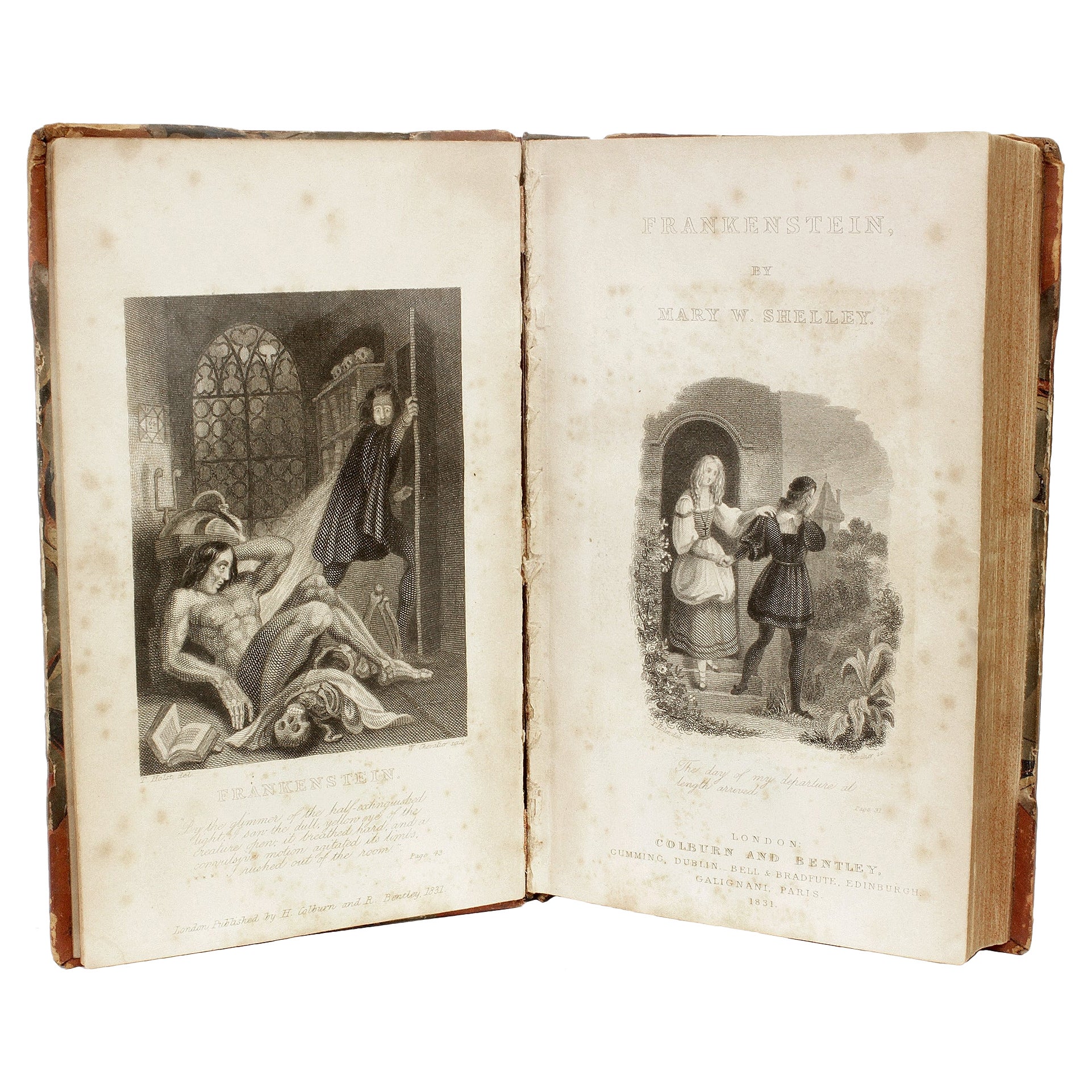 Mary SHELLEY. Frankenstein: Oder: Der moderne Prometheus. 1839 - 3. AUFLAGE 4. DRUCK