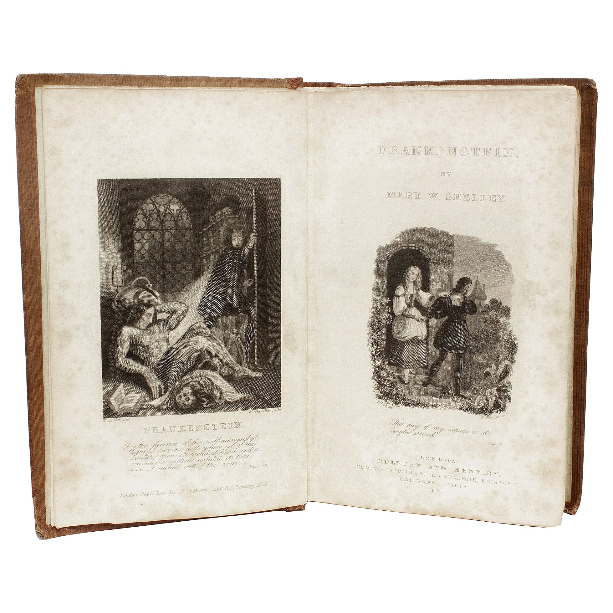 Mary SHELLEY. Frankenstein : Ou le Prométhée moderne. 1839 3E ÉDITION 4E IMPRESSION.
