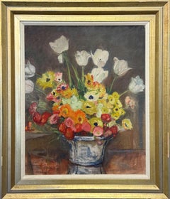 "Floral Still Life in Blue and White Vase" Mary Shepard Greene Blumenschein