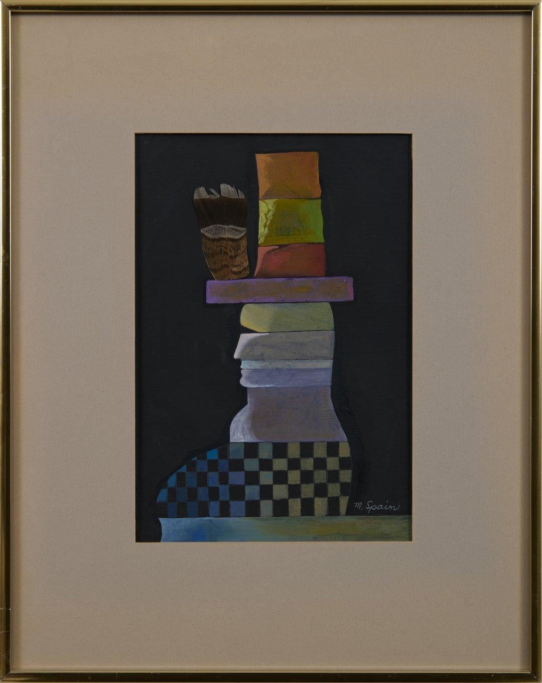 Mary Spain (Americana, 1934-1983)
Un uomo con una piuma nel cappello
Tecnica mista
Firmato in basso a destra, firmato e intitolato verso
11,5 x 7,75 pollici
19,25 x 15,25 pollici, incorniciato

Ambientate in un regno di fantasia, le opere di Mary