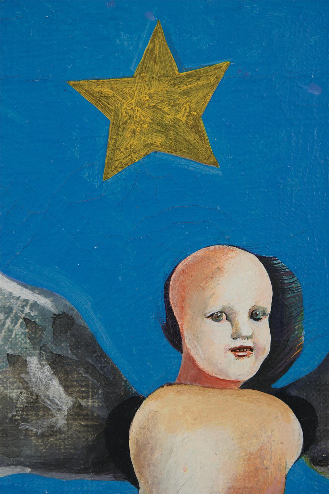 Surrealistische fliegende Fantasiefigur, Cleveland Frau Künstlerin im Angebot 1