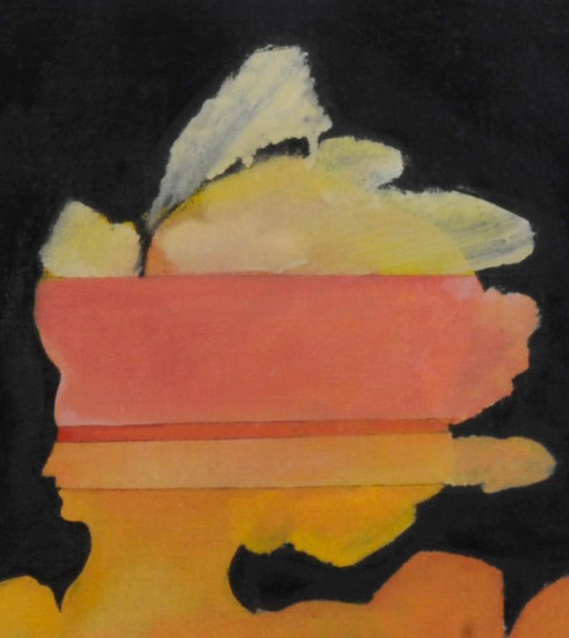 Mujer con ramo (Lady Liberty a la luz de la luna) - Painting Contemporáneo de Mary Spain