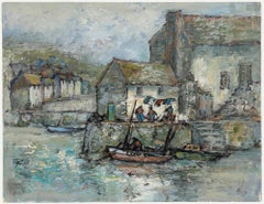 Vintage Mary Stella Edwards (1915-2009) - 20th Century Oil, Cornish Harbour