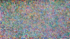 „Never Enough“, Acryl auf Leinwand, großes abstraktes Gemälde, 48 x 84 Zoll