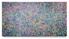 Never Enough, Acrylic on Canvas, Large Abstract Painting, 48x84 in