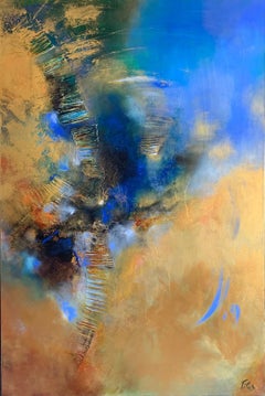 Élastique - Mary Titus - Peinture abstraite sur toile technique mixte