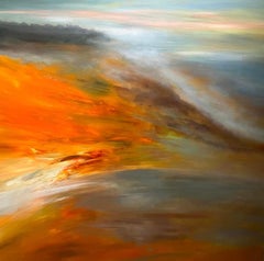 Life Force - Mary Titus - Large Abstract Orange Painting