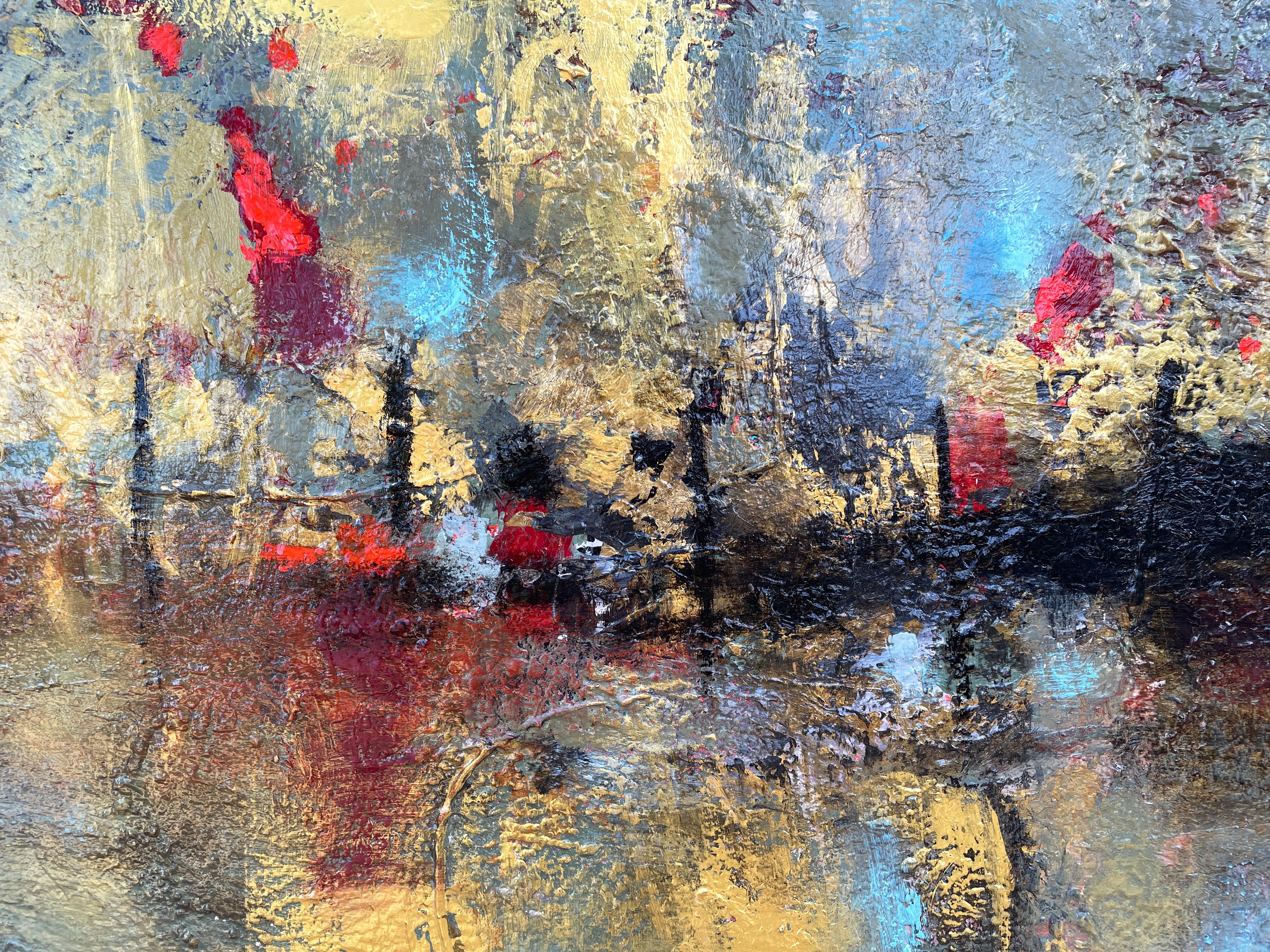 This artwork by Mary Titus is a quintessential example of abstract expressionism where the canvas becomes a field of emotive interaction. The piece, measuring 60