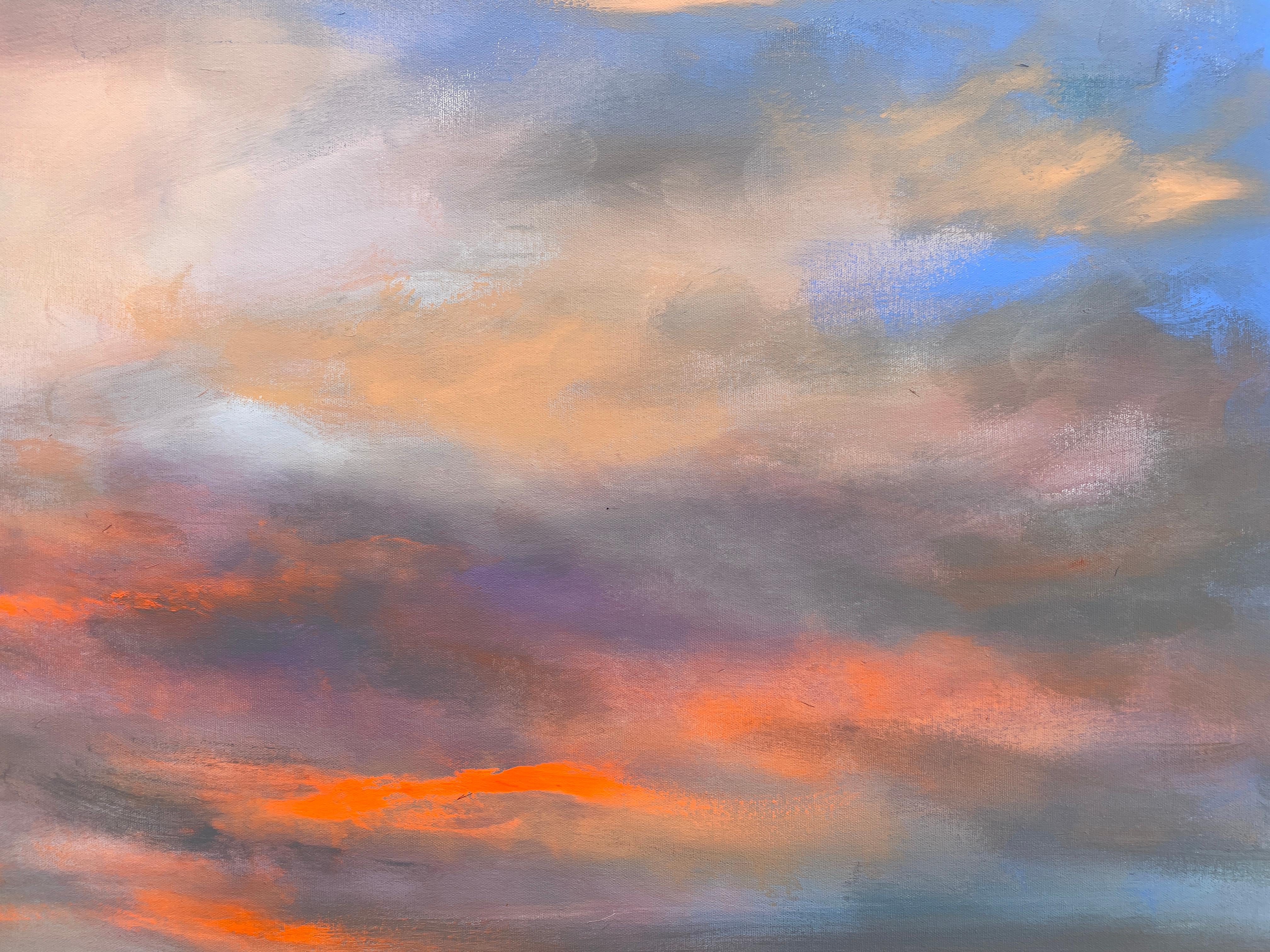'Silence' - Sunset Over the Ocean - Large Abstract Expressionist Seascape 2