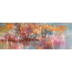 Peinture abstraite - Huile sur toile, Printemps - Mary Titus