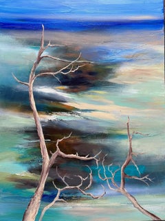 El árbol - Mary Titus - Pintura abstracta de paisaje