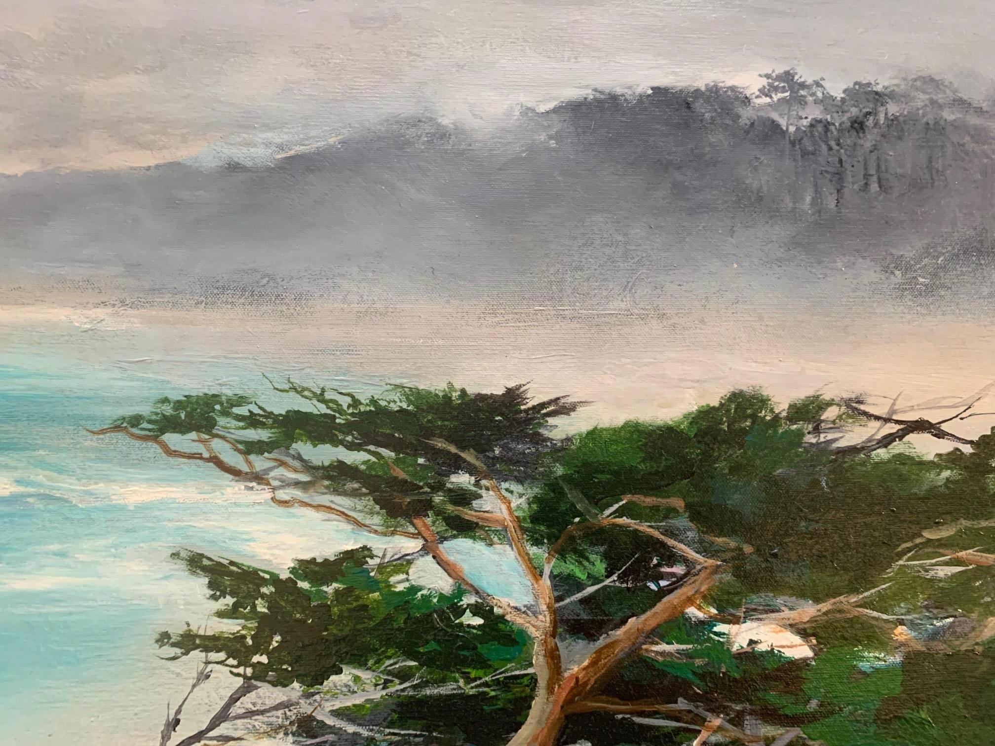Tree And Ocean Painting - Mary Titus - Abstract Painting - Oil On Canvas 2