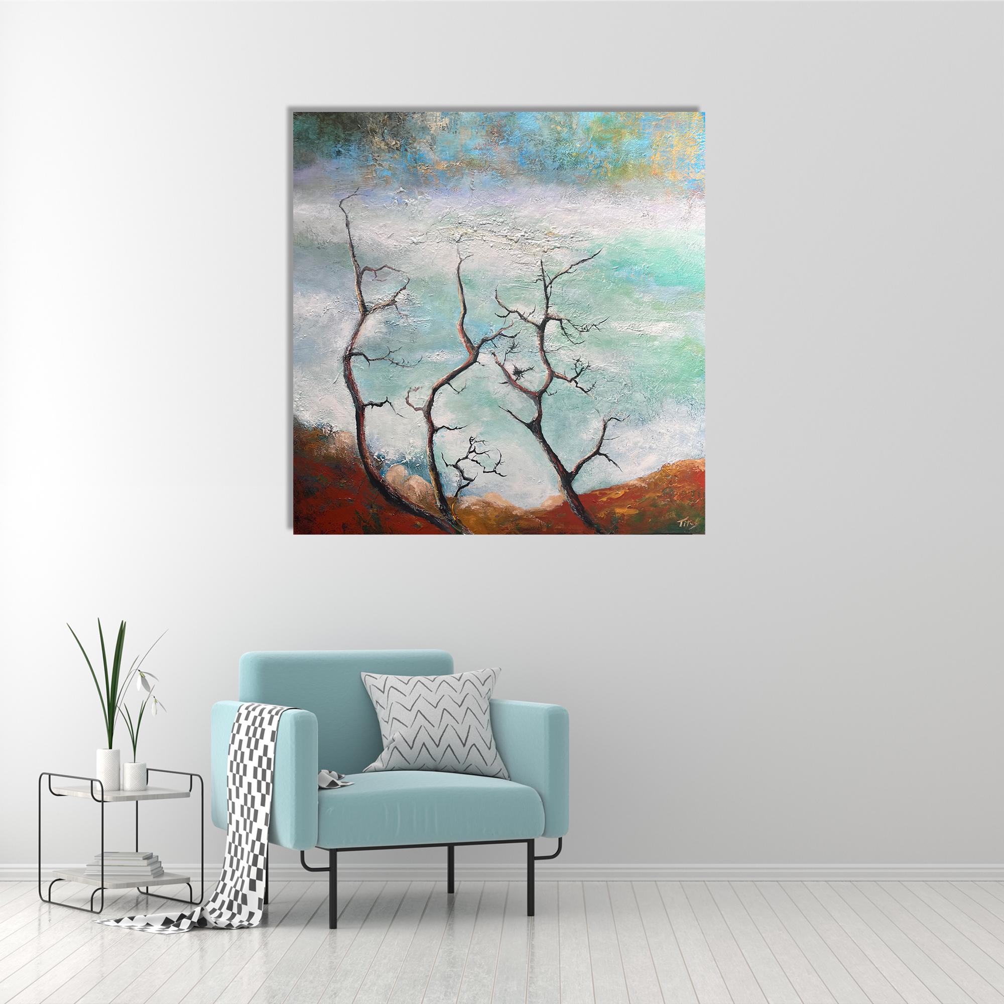 Triplets - Mary Titus - Abstract Painting - Mixed Media On Canvas 1