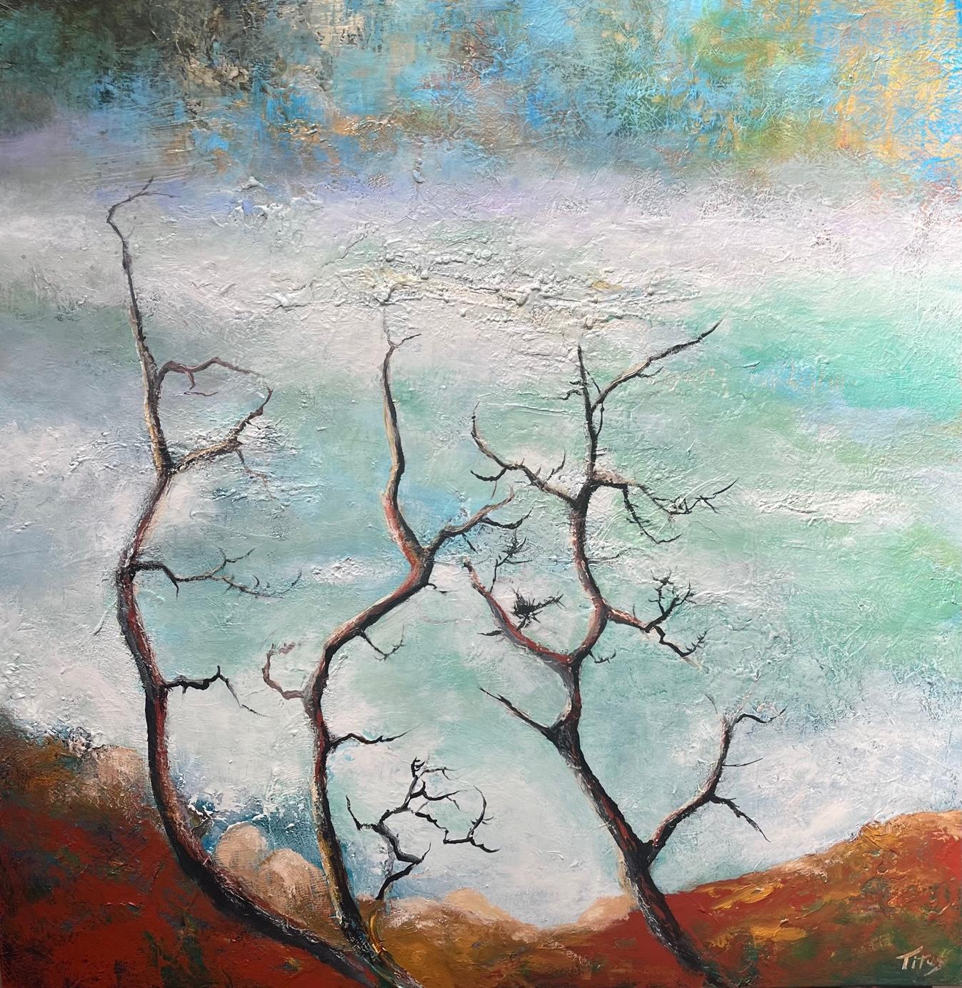 Mary Titus is widely recognized in Carmel, CA, as a top abstract painter.
Artist 
teacher Mary Titus was born in Florida in 1950, she moved to Carmel, California in 1983. 
She was told she was an artist at a very young age. Started selling at age