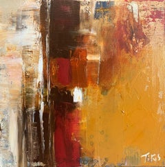 Peinture abstraite à l'huile sur toile sans titre - Mary Titus