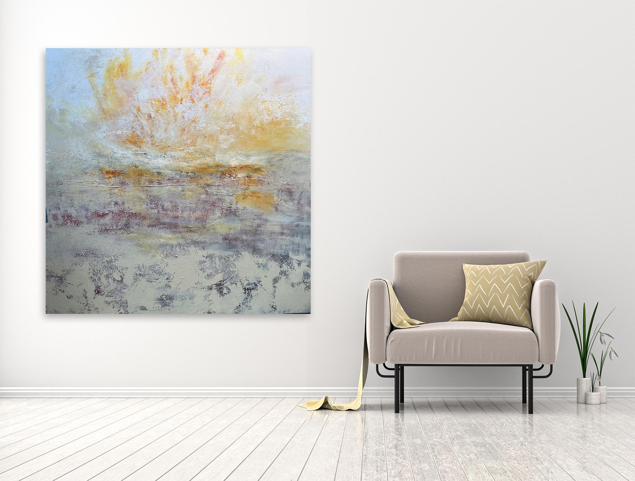 White Sky - Mary Titus - Abstract Painting 1