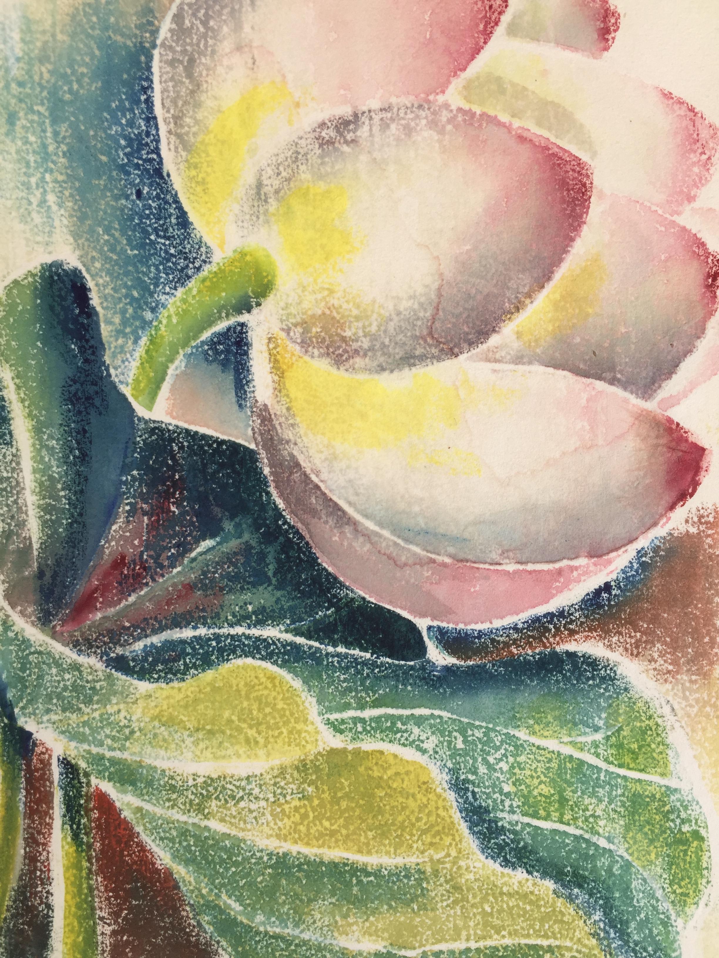 LOTUS FLOWER - ROEDING PARK - Provincetown-Stil – Print von Mary Travis