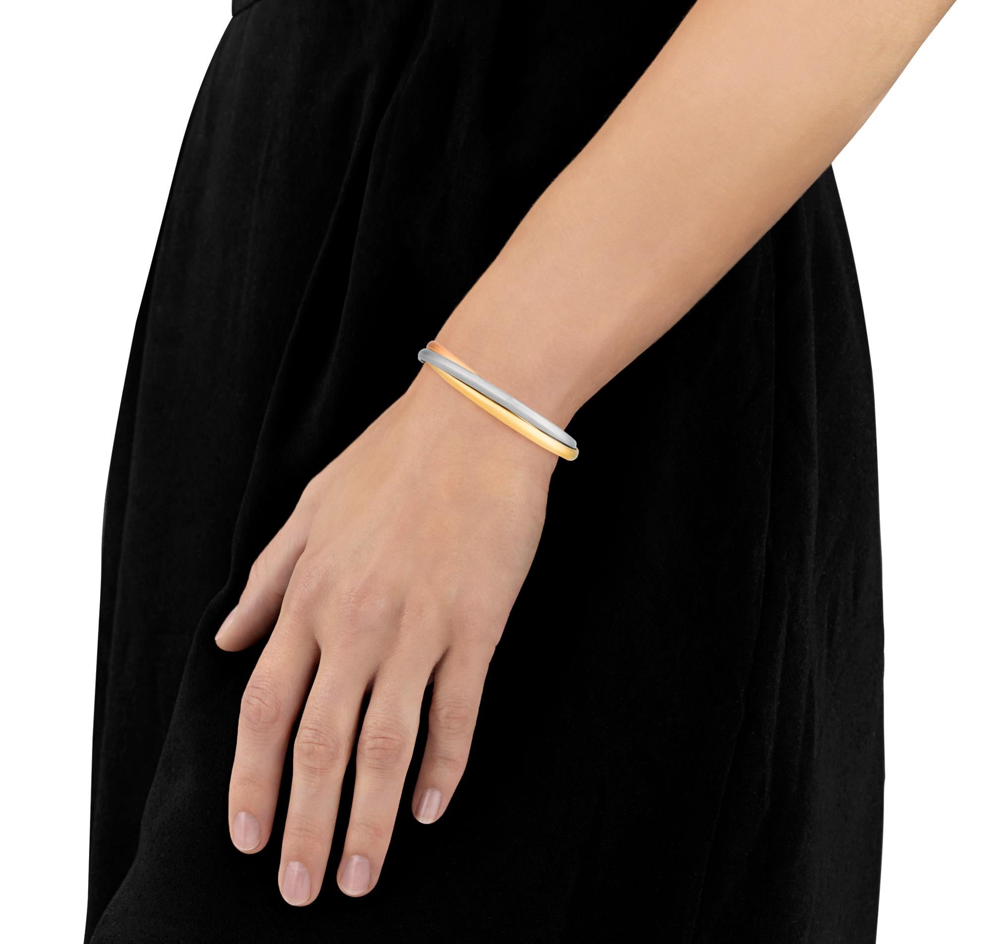 Mary Tyler Moore's Cartier Gold Trinity-Armband im Zustand „Hervorragend“ im Angebot in New Orleans, LA