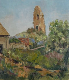 Mary Vincent - Framed 20th Century Oil, Ruins At Abbotsbury