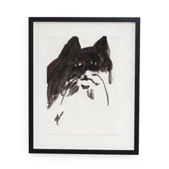 Peinture de chat noir et blanc I par Mary Weatherford (INV# NP4051)