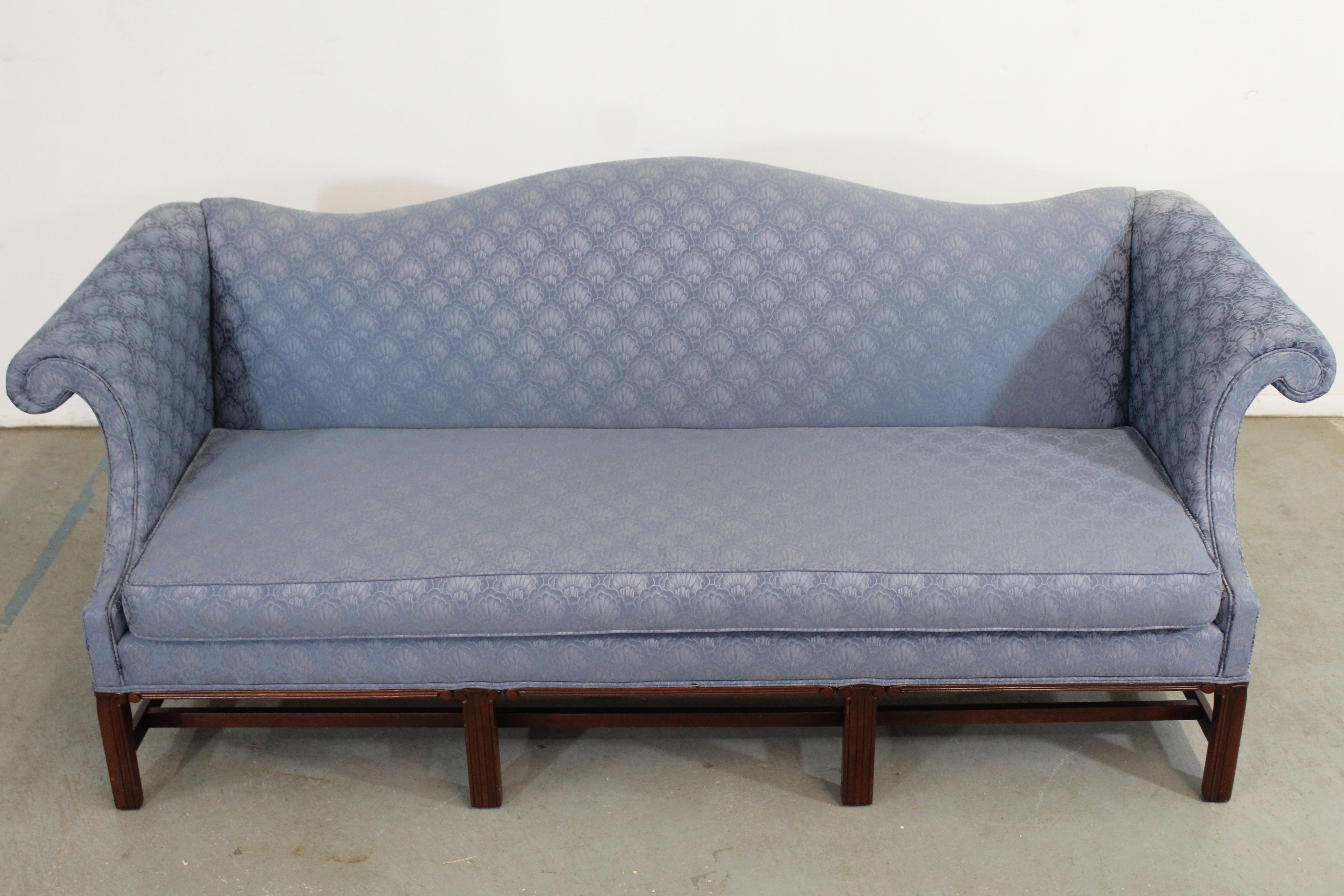 Colonial Chippendale Reproduction Camelback Sofa by Woodmark Inc 3