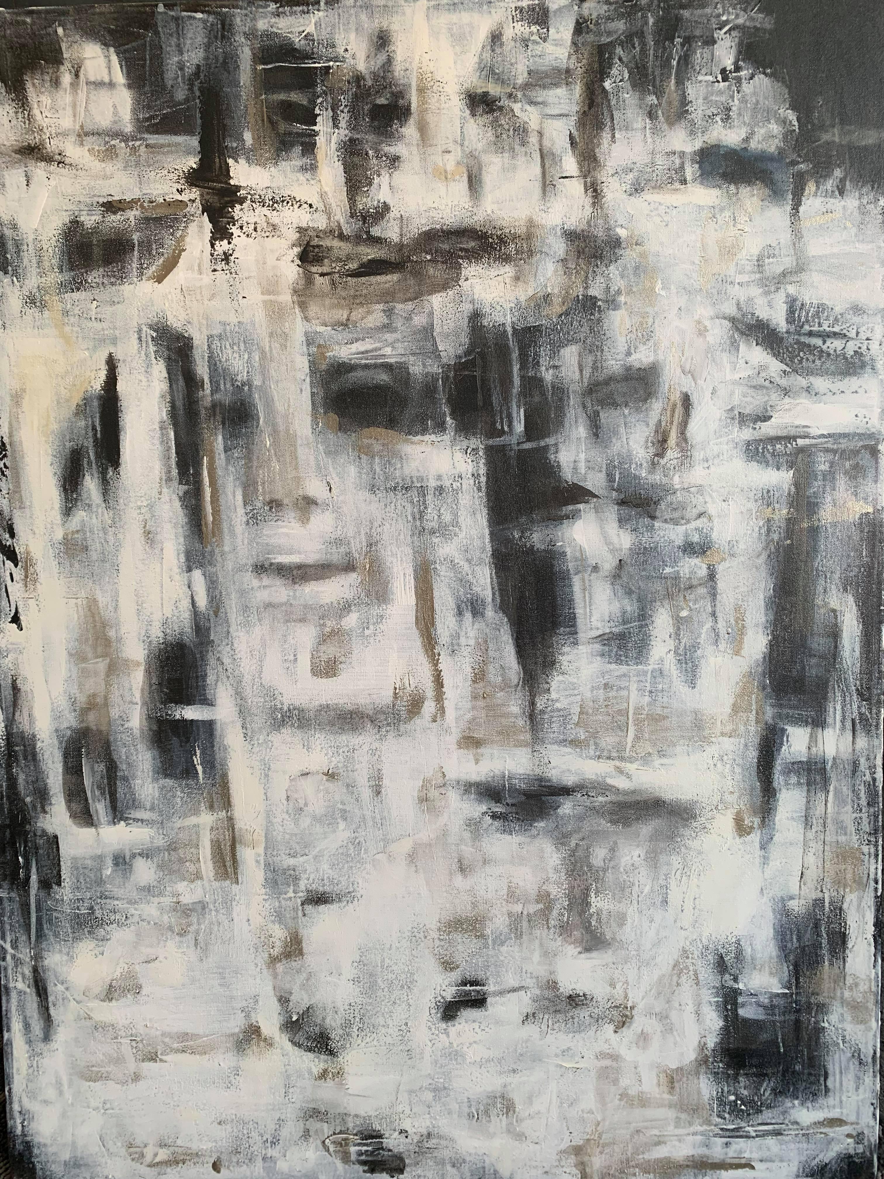 Mary Wheeler Portrait Painting - Acrylic on Canvas Abstract Painting -- Identity Crisis