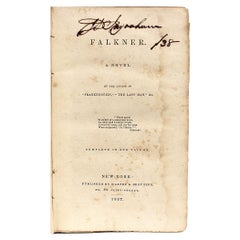 Mary Wollstonecraft Shelley, Falkner a Novel, First American Edition, 1837