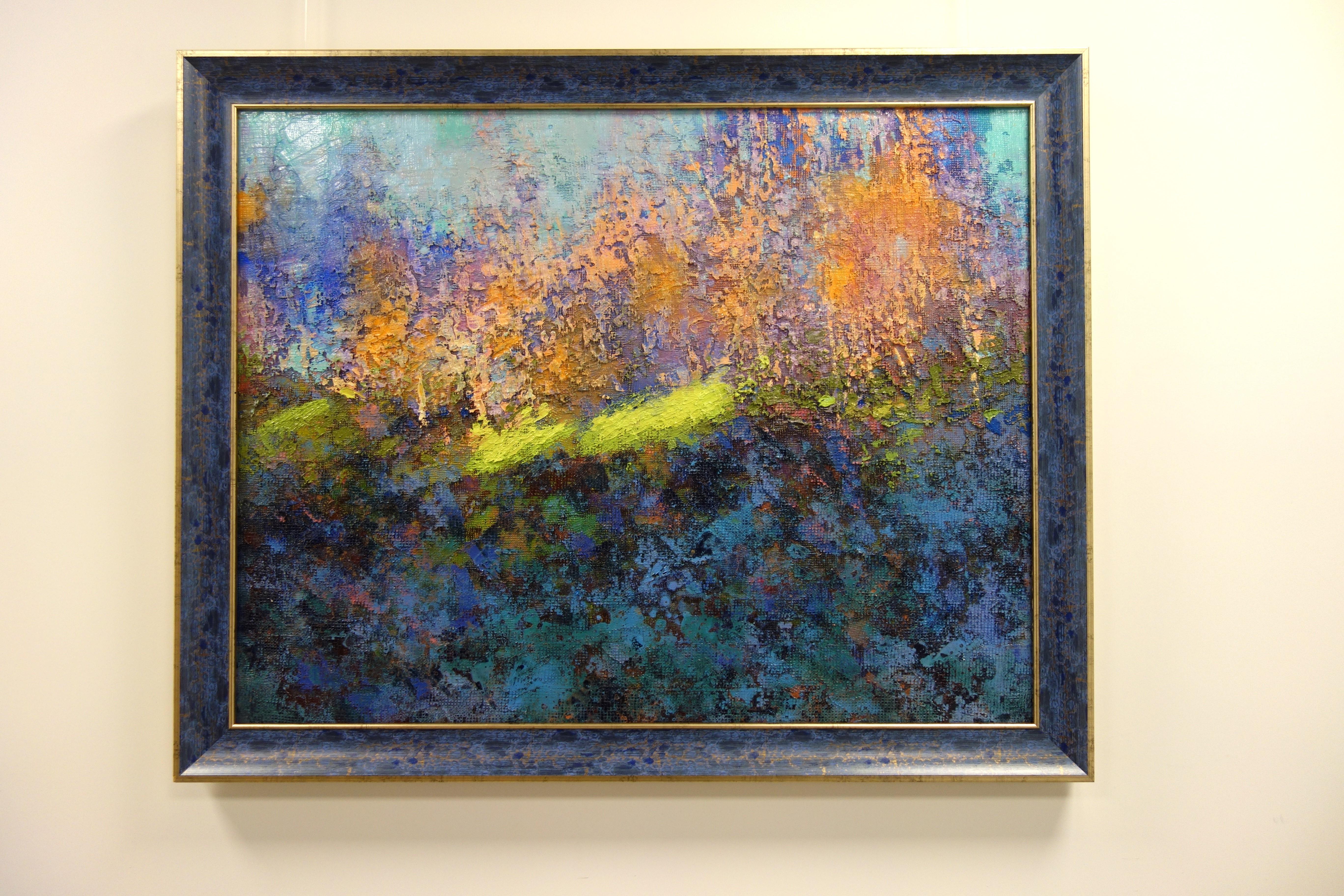 Amanecer - Landscape Painting Gris de Maryan Besaga
