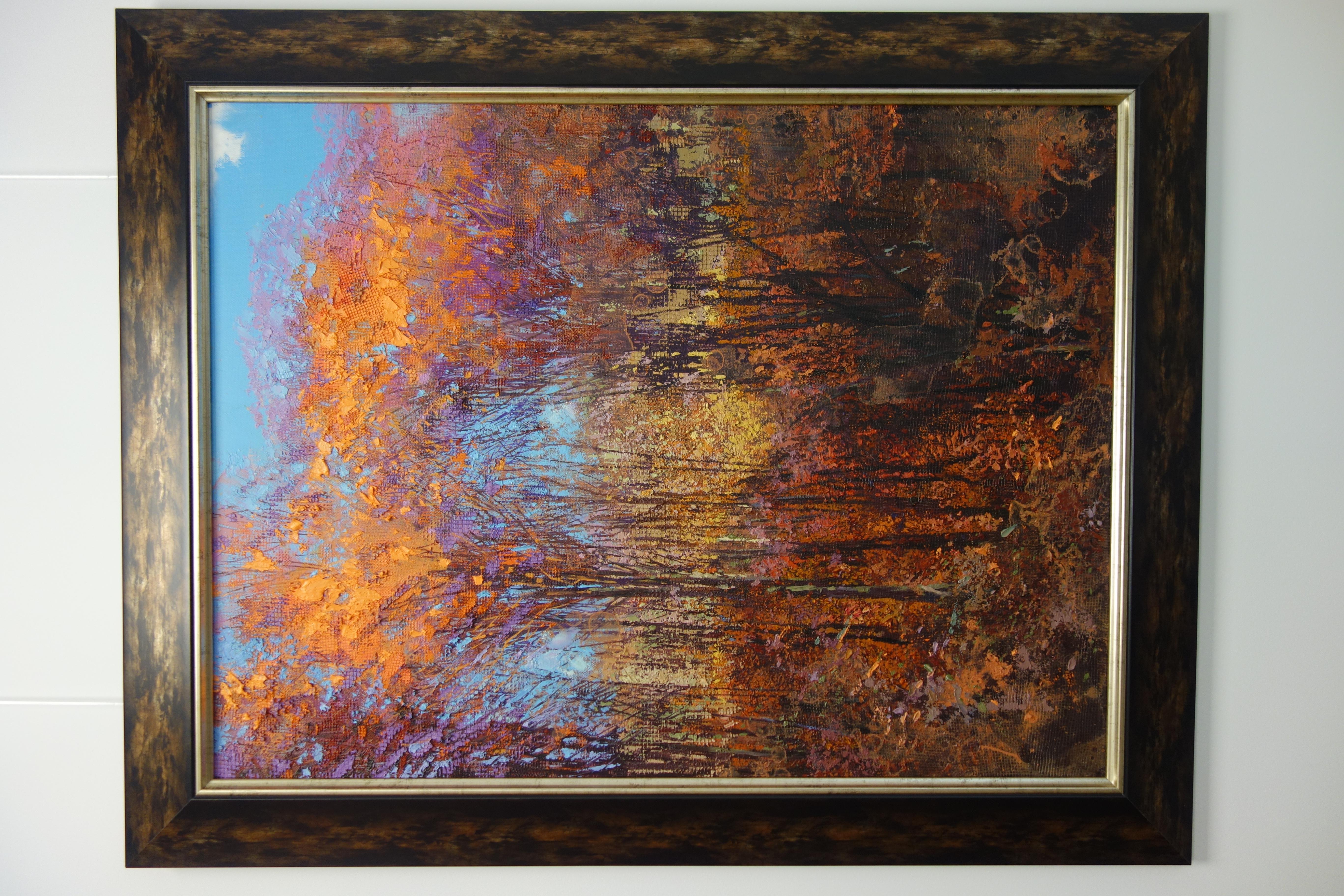 Barranco - Landscape Painting Marrón de Maryan Besaga