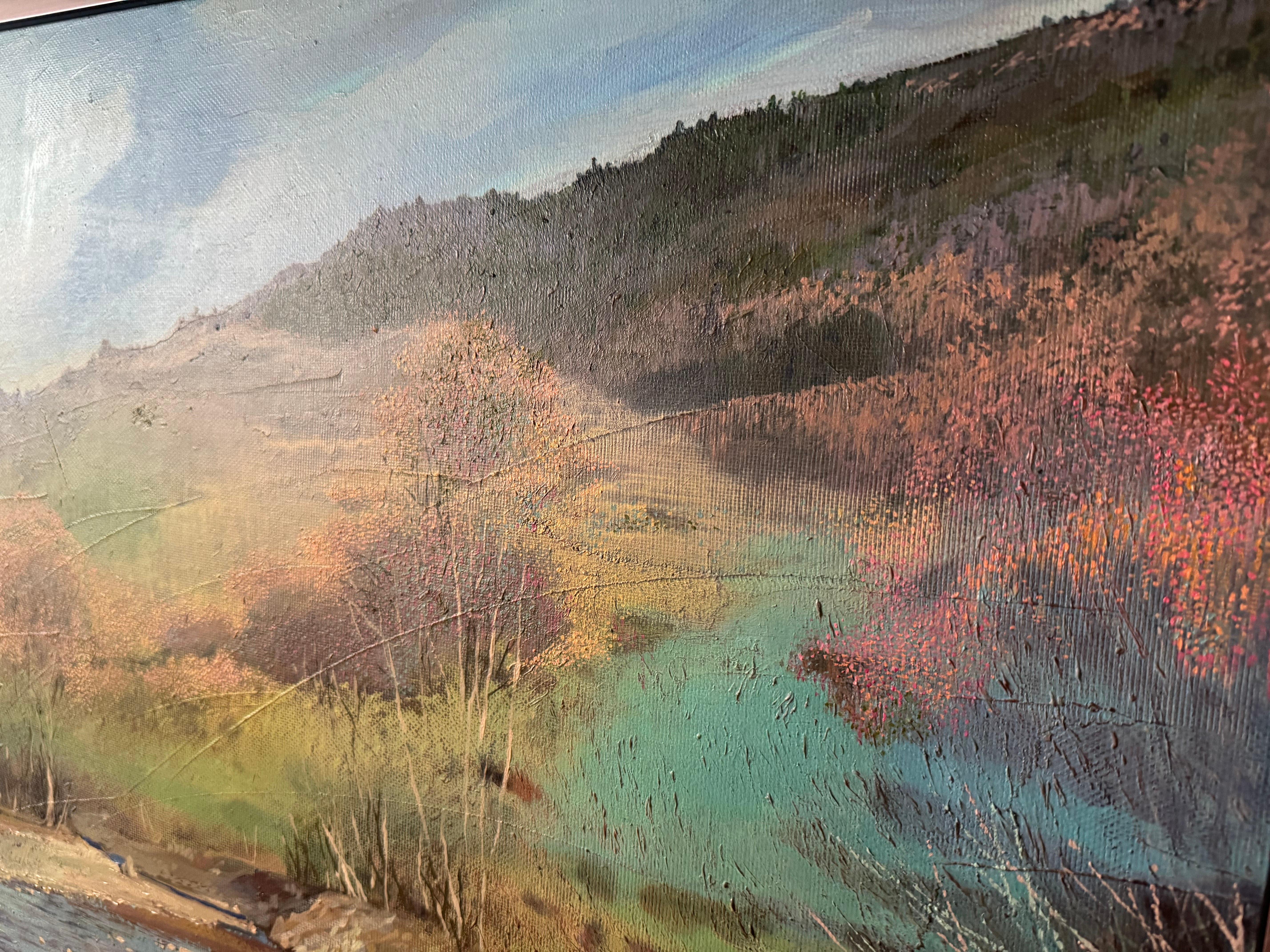 La peinture a été réalisée au printemps, en plein air, dans les contreforts des Carpates.