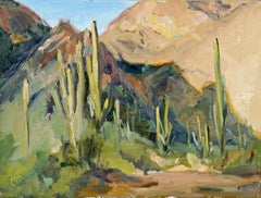 Saguaro Run, Painting, Oil on MDF Panel