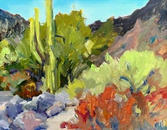 Saguaro Trail, Painting, Oil on MDF Panel