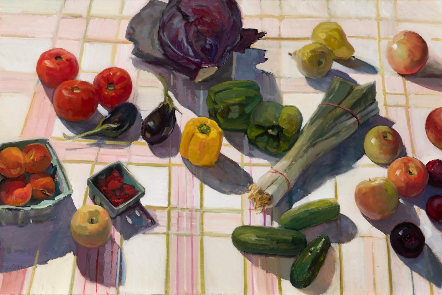 Maryann Lucas Figurative Painting - Farm to Table