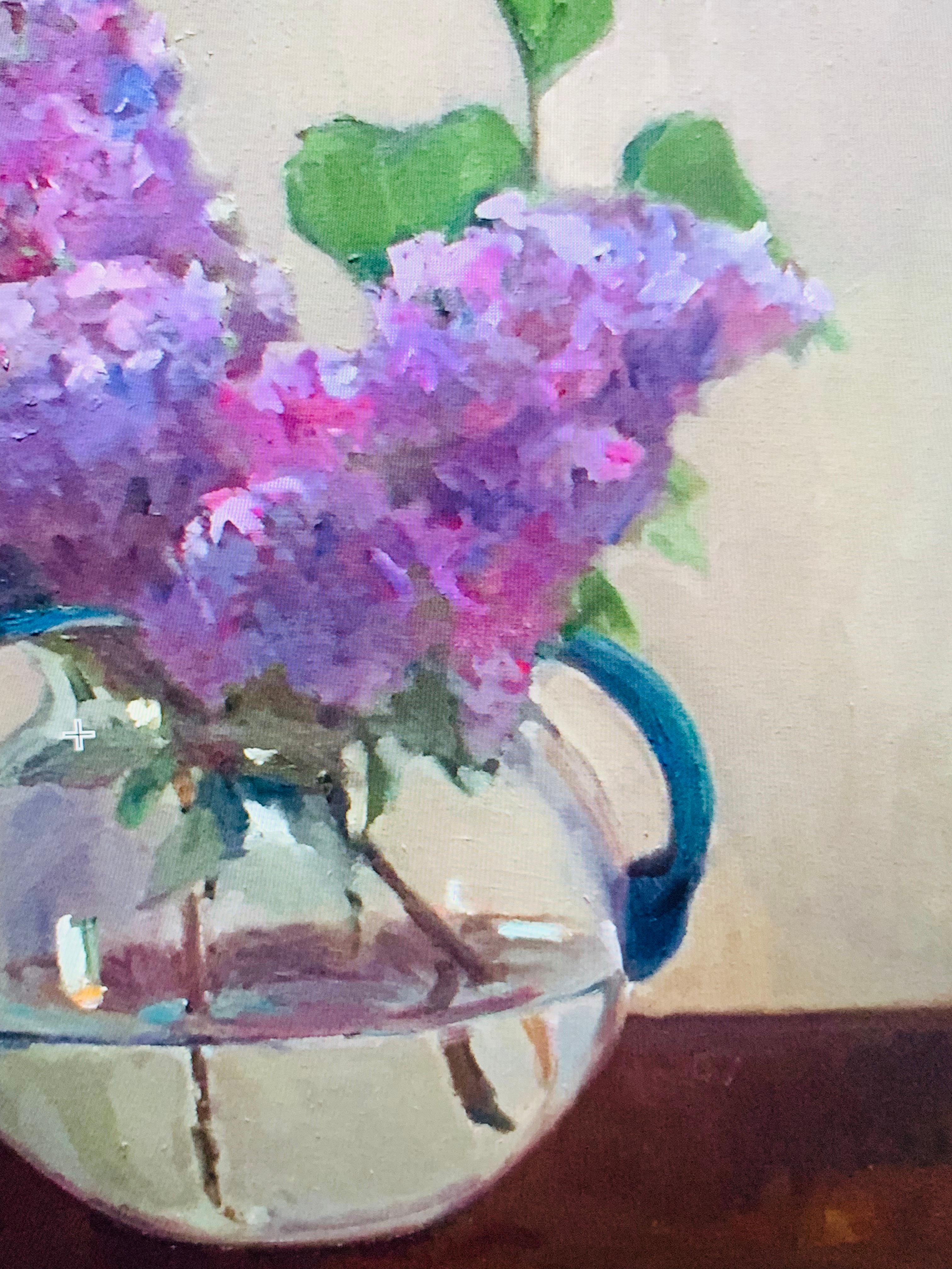 Lilacs - American Impressionist Painting by Maryann Lucas
