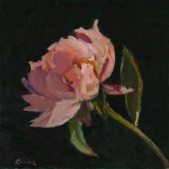 Maryann Lucas, "Sottigliezza in rosa", natura morta floreale 8x8
