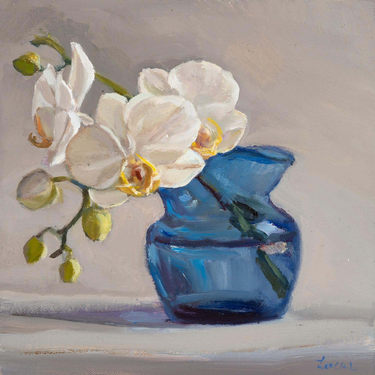 Maryann Lucas Still-Life Painting - Orchid in Bud Vase